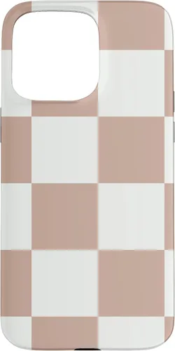 Vista 31 de Brown and White Classic Checkered Big Checkerboard Case for iPhone 17