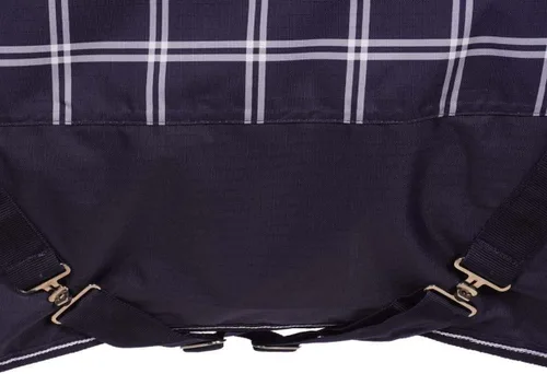 Vista 4 de Saxon Defiant 600D cuello estándar mediano azul marino/cuadros 6 pies 5