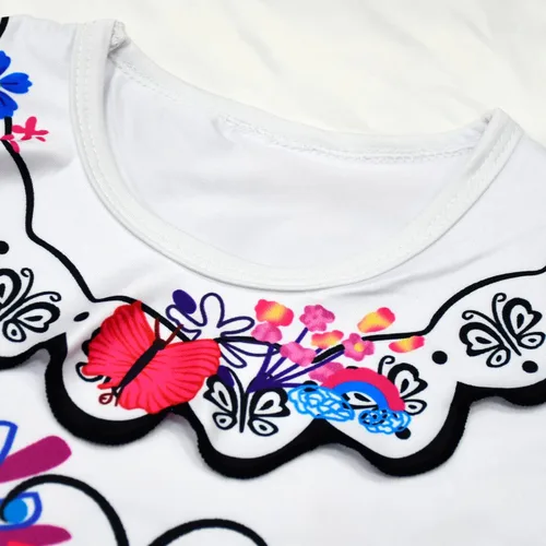 Vista 5 de Vestido de princesa con bolsa de manga corta para niñas y niños pequeños