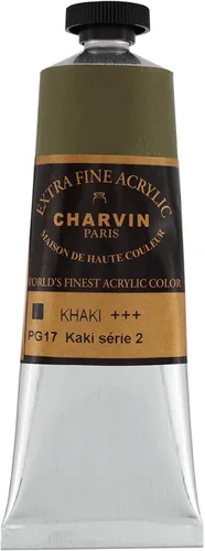 Vista 123 de Charvin Pintura acrílica profesional extrafina – verde absenta, tubo de 2.1 fl oz, pigmentos de triple fresado, resistente a la luz, pinturas