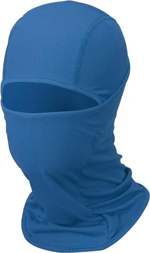 Vista 15 de Pasamontañas de esquí, pasamontañas de esquí, máscara de cara completa, resistente al viento, transpirable, bufanda para el cuello Azul cielo