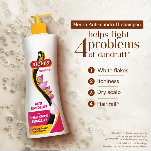 Vista 2 de Meera Champú anticaspa, blanco, 11.5 fl oz