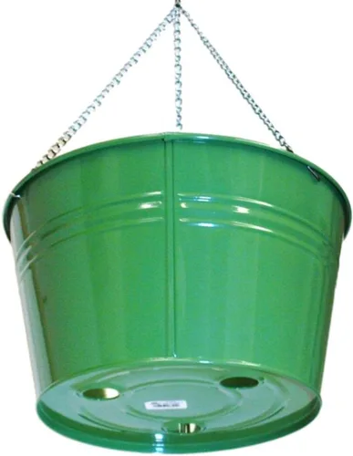 Vista 2 de 8399E SA - Macetero colgante de acero galvanizado de calibre pesado para hierbas, 13.5 x 8 pulgadas, salvia