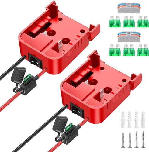Vista 8 de 1 Paquete de Adaptador para Rueda Eléctrica para Batería Milwaukee M18, Kit de Conversión de Batería de Rueda Eléctrica de 18 V con Interruptor