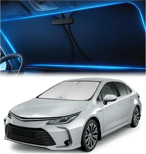 Vista 40 de Magnelex - Parasol para parabrisas para Tesla Model 3 y Model Y 2017-2026, parasol plegable para ventana de automóvil, cubierta de visera térmica