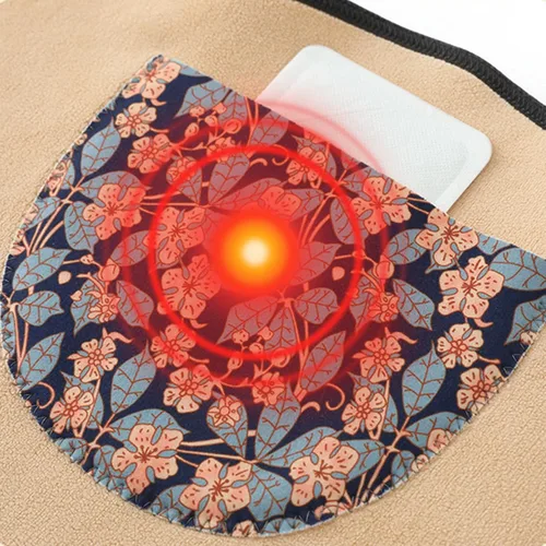 Vista 8 de Cinturón térmico con bolsillos, protector térmico de cintura para espalda baja y uso diario, diseño cómodo de algodón