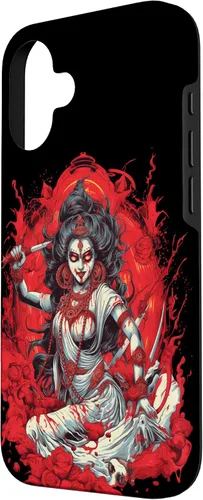 Vista 2 de iPhone 16 Kali Goddess of Death, Time and Doomsday Hindu God Occult Case