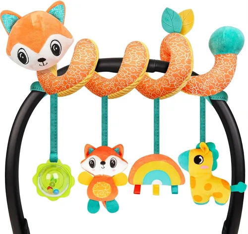 Vista 8 de Juguetes de bebé para asiento de coche, espiral colgante cochecito