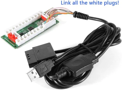 Vista 3 de Arcade Controller Zero Delay Encoder PCB Board Arcade DIY Kit Joystick Button 5V Power for PC Raspberry Pi Android PS2 PS3