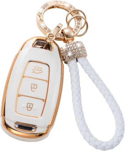 Vista 55 de Gematay Funda para llavero de Mercedes Benz con cordón, funda de TPU suave compatible con Mercedes Benz C E S M CLS CLK G Class Smart Key Holder