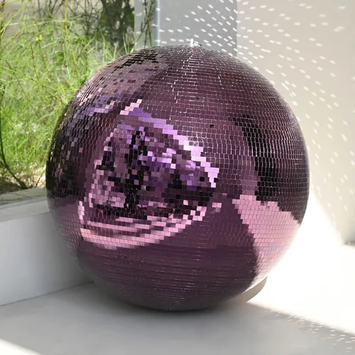 Vista 30 de Yescom Juego de 8 bolas de discoteca de 7/12/16/20/24 pulgadas, bolas de espejo surtidas, decoración de vidrio para colgar para fiestas de los años