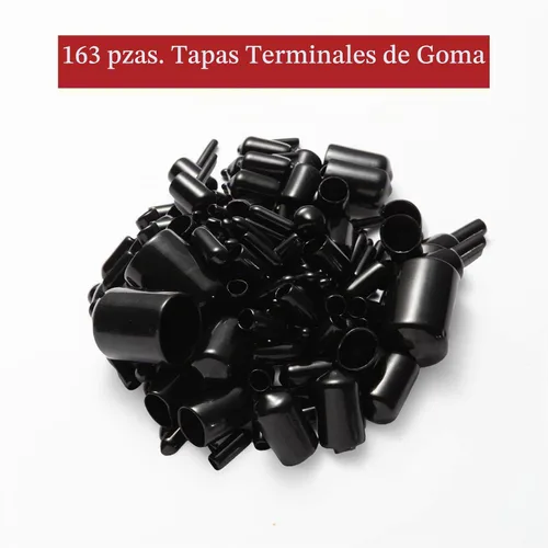 Vista 2 de Aleric 163 tapas de goma redondas, tapones de rosca de vinilo, tapas de rosca de tornillo, tapa de tornillo de goma para pernos de varilla de tubo