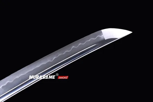 Vista 6 de MURASAME Espada Tanto Katana Corta de Arcilla Templada Acero T10 Hamon Real Muy Afilar Espiga Completa Hecha a Mano