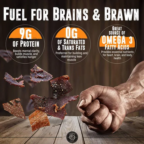 Vista 4 de Kaimana Cecina de atún Ahi silvestre capturada en la naturaleza, sal de limón, rica en omega-3 y alta en proteínas, cecina de pescado totalmente