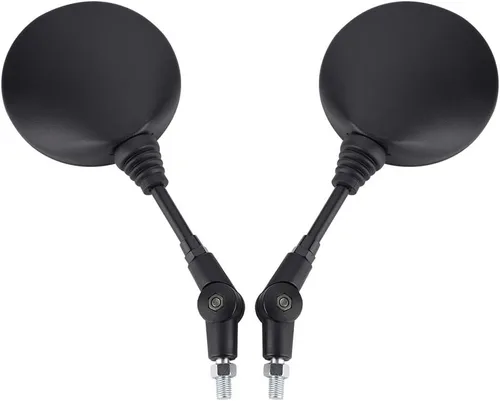 Vista 9 de 1 Pair Motorcycle Mirrors, Universal Adjustment Rear View Mirror With M10 Installing Screw Left and Right, Compatible with Motorbike Adventure Dirt