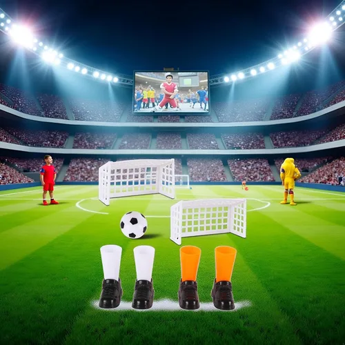 Vista 4 de Juego de fútbol de dedo con dos objetivos para los fanáticos regalos de fiesta del club - Productos de fútbol, juegos de fútbol