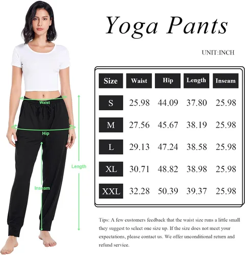 Vista 6 de Annenmy Pantalones deportivos de yoga para mujer de cintura alta, pantalones deportivos casuales con cordón, cómodos pantalones de descanso