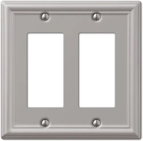 Vista 34 de Amerelle 149DDB - Placa de pared Chelsea, 1 Duplex, acero, bronce envejecido, 1 paquete