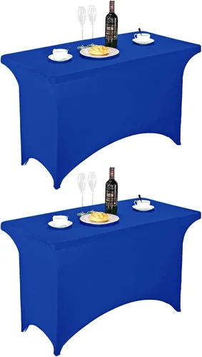Vista 71 de FORLIFE - Funda de mesa de elastano, mantel ajustado de 4 pies para mesas rectangulares, funda elástica para patio, universal para bodas, banquetes