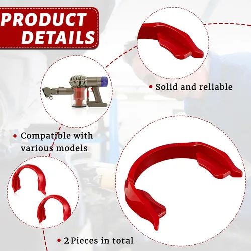 Vista 3 de Tondiamo 2 unids giratorio C Clip conector de vacío giratorio C abrazadera Dc41 Clip conector rojo piezas de repuesto de vacío extensión de vacío C