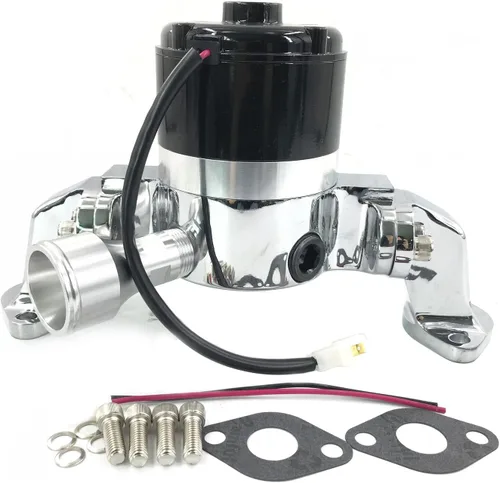 Vista 6 de Big Block Chevy Bomba de agua eléctrica de aluminio de alto flujo BBC 396-454-502 35+ GPM (negro)