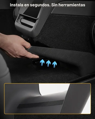 Vista 2 de 3W Rear Center Console Kick Protector for Tesla Model Y Juniper 2025-2026