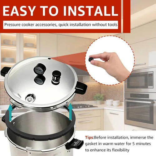 Vista 5 de 09985 Anillo de sellado de repuesto para olla a presión Presto – Compatible con modelos de olla a presión Presto 0174510, 0175510, 0175107, 0178107