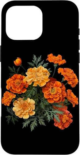 Vista 19 de Funda para iPhone 17 con diseño de flores de caléndula del mes de nacimiento