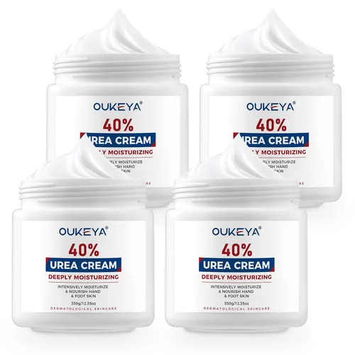 Vista 12 de OUKEYA Crema de Urea 40 Por Ciento, Crema para Manos y Pies para Sequedad y Grietas, Loción de Urea para Pies de Fuerza Máxima (350g)
