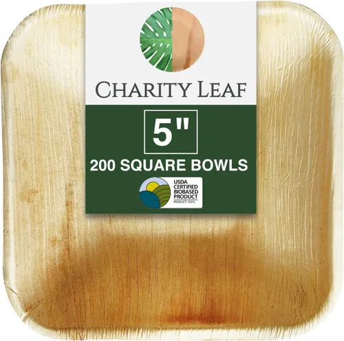 Vista 12 de Cuenco redondo desechable de bambú de 4 pulgadas (50 piezas) Bambú Todo natural y biodegradable Tablas de embutidos, barbacoas y fiestas