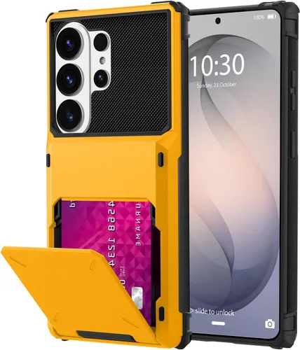 Vista 44 de Funda tipo cartera para Samsung Galaxy S22 con ranura para 2 tarjetas de crédito Funda a prueba de golpes Hybrid Heavy Duty Protection Armor Funda