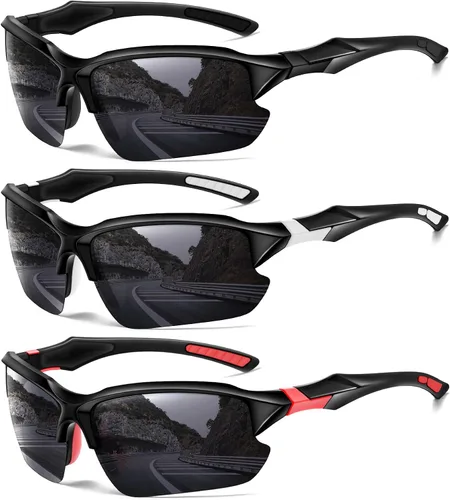 Vista 7 de Sports Polarized Sunglasses for Men Cycling Running Fishing UV Protection Sun Glasses Lightweight Half Frame Goggles