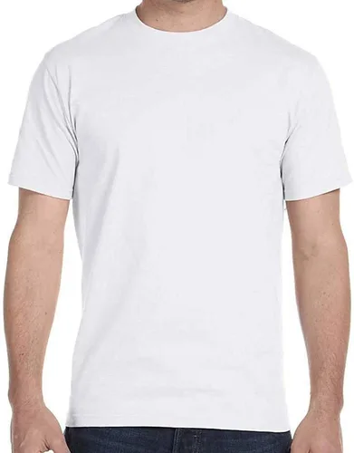 Vista 3 de Paquete de 3 camisetas de cuello redondo para hombre, 100 % algodón, sin etiquetas, blancas, ligeras, camisetas