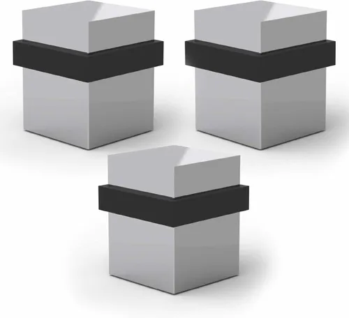 Vista 84 de Mega Handles Tope de Puerta de Piso, Tope Negro de Instalación Rápida Protector de Pared, Protectores de Pared contra Pomos de Puerta, Tope