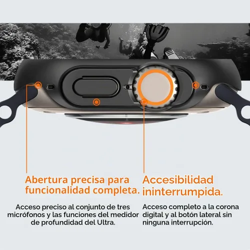 Vista 7 de Spigen Funda delgada para Apple Watch Ultra 3/2/1 de 1.929 in Cubierta protectora ligera delgada de la PC resistente a los arañazos - Negro