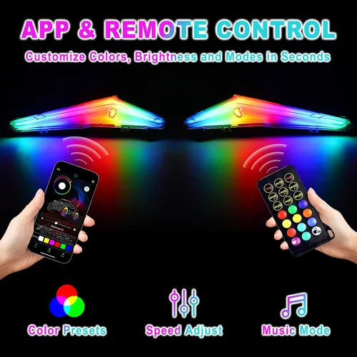 Vista 5 de Luces de colmillo RGB para Can‑Am Maverick R MAX X RS 2024+