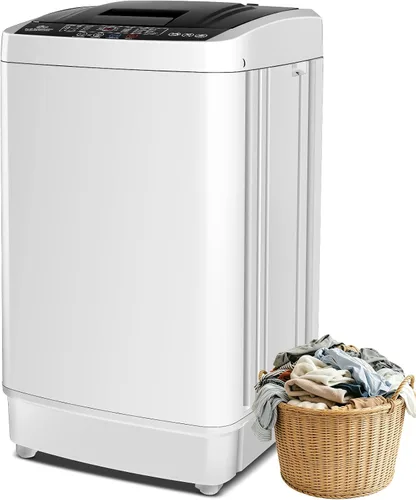 Vista 10 de Nictemaw - Lavadora portátil de 2.4 pies cúbicos, capacidad de 17.8 libras para apartamentos Gris