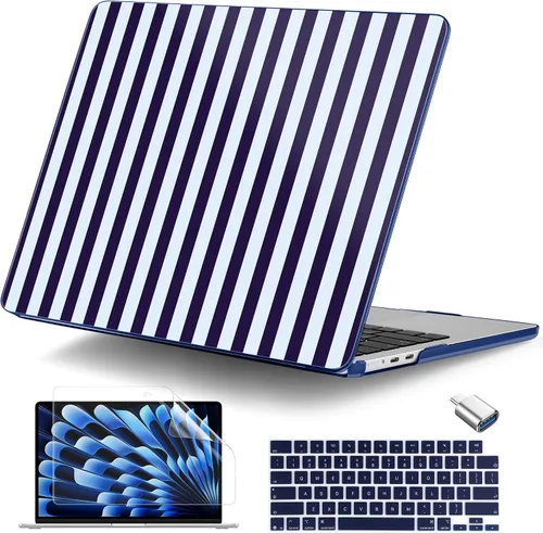 Vista 33 de Funda para MacBook Air de 15 pulgadas M5 M4 M3 M2 Chip 2026 2025 2024 2023 (modelo A3448 A3241 A3114 A2941), carcasa rígida con cubierta de teclado
