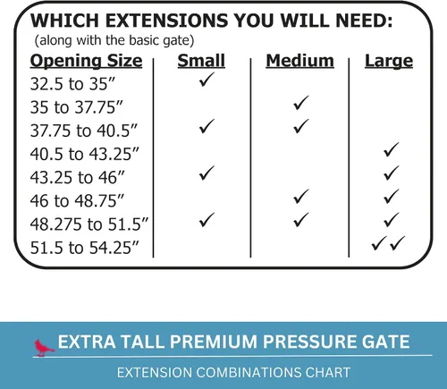 Vista 7 de Cardinal Gates XTPPG - Puerta para bebé extra alta montada a presión, puerta ajustable para perros, puerta de seguridad de acero de 36 pulgadas