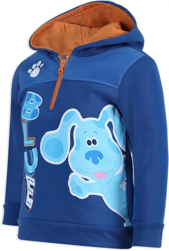 Vista 6 de Nickelodeon Blues Clues Boys Half Zip Up Pullover Hoodie for Infant and Toddler - BlueOrange