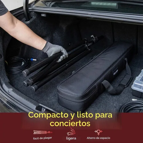 Vista 5 de Pyle Soporte universal para altavoz con montaje de trípode de alta resistencia y altura ajustable de 40" a 71", inserto compatible de 35mm