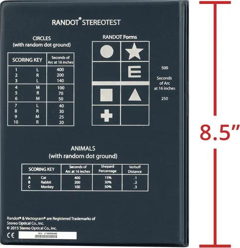Vista 3 de Prueba de visión estéreo aleatoria (modelo # SO002) para detección de ambliopía, estrabismo y supresión