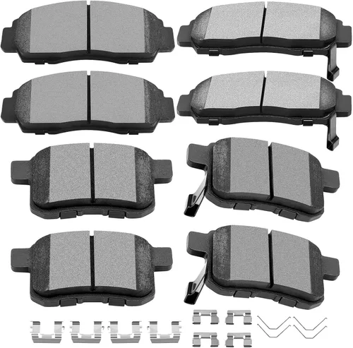 Vista 16 de SCITOO - Juego de pastillas de freno de cerámica, 8 pastillas de freno para BMW 740i 1995, 1997-2001, BMW 740i, 1995-2001 para BMW 740iL, 2000-2003