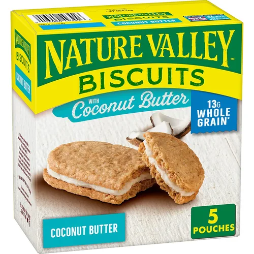 Vista 12 de Nature Valley Sándwiches de galletas, mantequilla de almendras, 5 unidades, 6.75 onzas (paquete de 12)