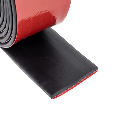 Vista 23 de Tiras de goma de neopreno con parte trasera adhesiva, junta autoadhesiva para acolchado de alfombrilla, 1 pulgada de ancho x 1/5 pulgadas de grosor