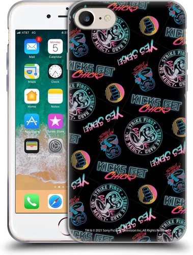 Vista 33 de Head Case Designs Funda de gel suave con licencia oficial de Cobra Kai Eagle Fang Logo Key Art compatible con Apple iPhone 7 Plus/iPhone 8 Plus