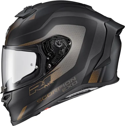 Vista 9 de ScorpionEXO R1 Air Casco de Motocicleta de Cara Completa con Escudo Pinlock y Bolsillos para Altavoces Listos para Bluetooth DOT ECE Sólido