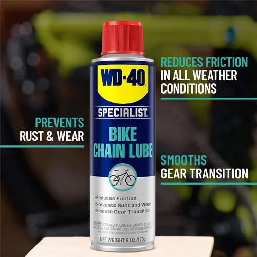 Vista 2 de WD-40 Bike - Lubricante para bicicletas de todas las condiciones, limpiador para bicicletas, desengrasante, lubricante seco y húmedo