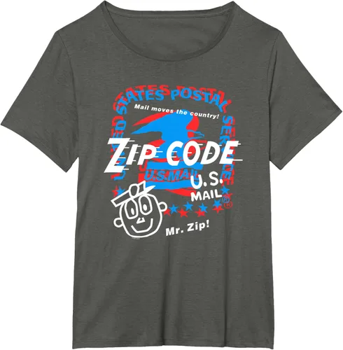 Vista 18 de USPS Camiseta con collage Mr. Zip, Negro, S