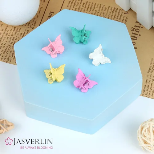 Vista 6 de JASVERLIN Pinzas para el cabello de mariposa coloridas, lindas pinzas pequeñas para niñas, Y2K 90s para niños y mujeres, mariposas, accesorios
